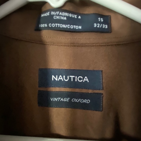 Nautica Longsleeve Polo Tan Colour - Picture 3 of 3